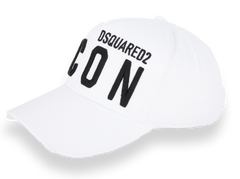 Dsquared2 Cap White With Icon & DS2 Logo Embroidered